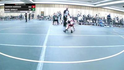 42 lbs Semifinal - Dawson Harrison, Colorado Outlaws vs Hazel Grimley, Cal Grapplers