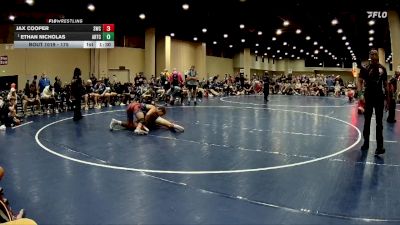 175 lbs Champ. Round 2 - Ethan Nicholas, Arkansas Regional Training Cen vs Jax Cooper, Stronghold Wrestling Club