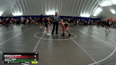 120 lbs Round 2 (8 Team) - Wyatt Ours, Westshore vs Brooks Platfoot, Dayton Bandits