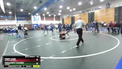 120 lbs Cons. Round 1 - Tripp Saire, Huntington Beach vs Fernando Cazares, Warren