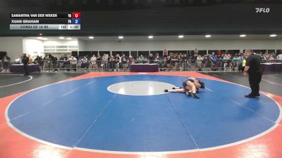 112 lbs Consi Of 16 #2 - Samantha Van Der Weken, VA vs Xuan Graham, PA