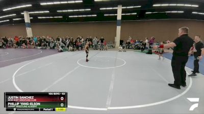 63 lbs Semifinal - Justin Sanchez, Dead Shot Wrestling Club vs Phillip Yang-Elson, Summit Wrestling Academy