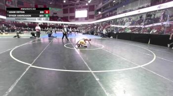 120 lbs Semifinal - Ryker Andreason, Owyhee vs Adam Ostoja, Meridian