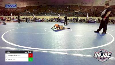 70 lbs Consi Of 8 #2 - Josh Hazewinkel, Standfast vs Stetson Scott, Cowboy Wrestling Club