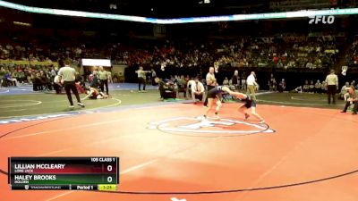 105 Class 1 lbs Semifinal - Lillian McCleary, Lone Jack vs Haley Brooks, Holden