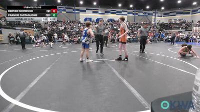 110 lbs Consi Of 8 #2 - Denver Norwood, Cowboy Wrestling Club vs Frankie Tartaglione, Choctaw Ironman Youth Wrestling