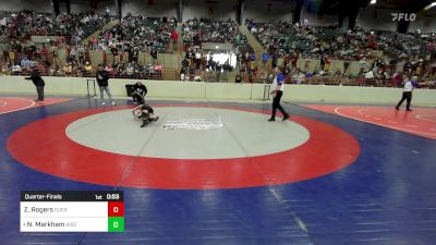 70 lbs Quarterfinal - Zeke Rogers, Guerrilla Wrestling Academy vs Nathaniel Markham, Bison Takedown Wrestling Club