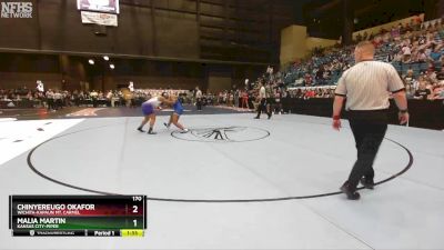 170 lbs Champ. Round 1 - Malia Martin, Kansas City-Piper vs Chinyereugo Okafor, Wichita-Kapaun Mt. Carmel
