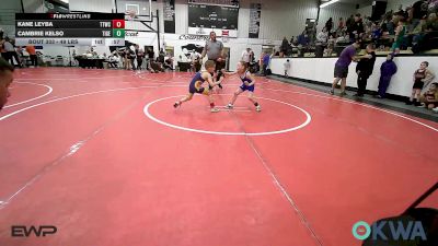 49 lbs Semifinal - Kane Leyba, Team Tulsa Wrestling Club vs Cambrie Kelso, Tiger Trained Wrestling