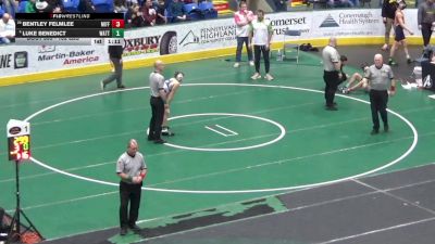 132 lbs Round Of 32 - Bentley Felmlee, Mifflin County vs Luke Benedict, Wattsburg