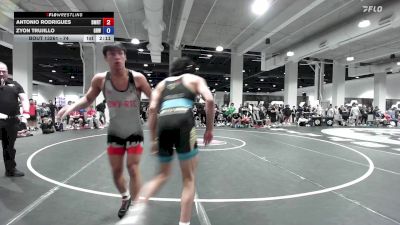 74 lbs Cons. Round 3 - Antonio Rodrigues, DMV RTC vs Zyon Trujillo, Gold Rush Wrestling