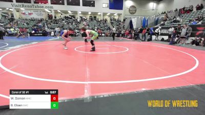 115 lbs Consi Of 32 #1 - William Doman, Mustang Mat Club vs Brody Olsen, Syracuse Wrestling Club (Utah)