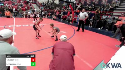 49 lbs Rr Rnd 2 - Tate Sheley, Barnsdall Youth Wrestling vs Liam Medrano, Cowboy Wrestling Club