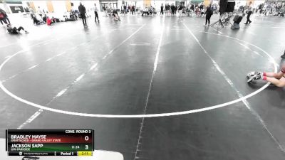 184 lbs Cons. Round 3 - Jackson Sapp, UW-Parkside vs Bradley Mayse, Unattached - Grand Valley State