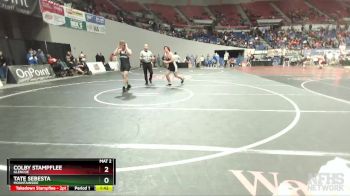 6A-215 lbs Champ. Round 1 - Tate Sebesta, Mountainside vs Colby Stampflee, Glencoe