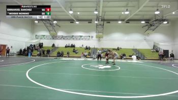 174 lbs 3rd Place Match - Moises Moreno, Bakersfield College vs Emmanuel Sanchez, Victor Valley
