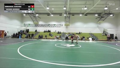 174 lbs 3rd Place Match - Moises Moreno, Bakersfield College vs Emmanuel Sanchez, Victor Valley