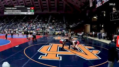 1A-165 lbs Champ. Round 1 - Lucas Coley, Toombs County vs George Campbell, McIntosh County Academy