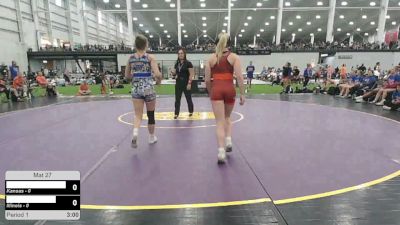 120 lbs Cambree Obermeyer, Kansas vs Zoe Dempsey, Illinois