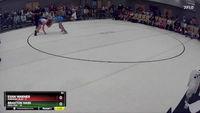 129 lbs Round 7 (8 Team) - Braxton Hass, Iowa PWC vs Evan Warner, Nebraska Blue