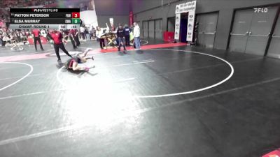 95 lbs Champ. Round 1 - Elsa Murray, Kenosha Wrestling Academy vs Payton Peterson, Freedom Girls Wrestling
