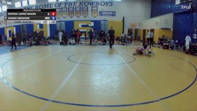 106 lbs Cons. Round 2 - Sarah Bingham, Camden Outsiders vs Sophia Lopez Baker, East Lake