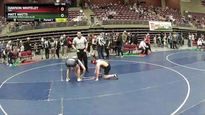 145 lbs 3rd Place Match - Dawson Whiteley, JWC vs Matt Watts, Charger Wrestling Club