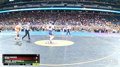 D3-132 lbs Champ. Round 1 - Ryan Woods, Belding vs Miguel Quintanilla, Mt Morris (EAJ) HS