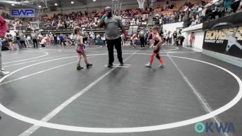 52 lbs Round Of 16 - Lynx Lehman, Lexington Wrestling Club vs Caleb Boyd, Harrah Little League Wrestling