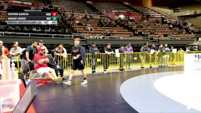 Cadet Boys Lower - 106 lbs Cons. Round 3 - Steven Garcia, Firebaugh High School Wrestling vs Drake Jones, Inderkum High School Wrestling