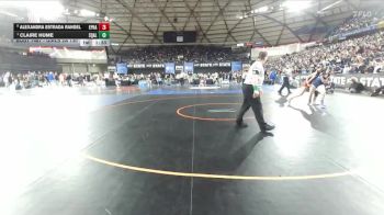 Girls 2A 130 lbs Semifinal - Claire Hume, Squalicum (Girls) vs Alexandra Estrada Rangel, Ephrata (Girls)
