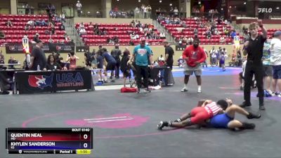 67 lbs Round 3 - Quentin Neal, MO vs Khylen Sanderson, KS