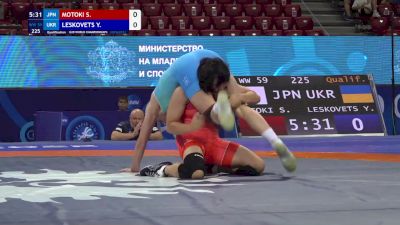 59 kg Qualif. - Sakura Motoki, Japan vs Yuliia Leskovets, Ukraine