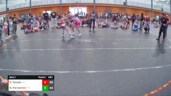 175 lbs Round 1 (4 Team) - Nichya Pemberton, Team Palmetto Pink vs Shaylee Temple, NC Girls Wrestling Club