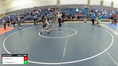 12U Boys - 78 lbs Cons. Round 5 - Knox Stamp, Wheeling Wrestling Club vs Oliver Westphal, Sabertooth Wrestling Club