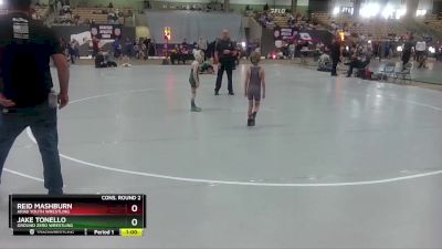 55 lbs Cons. Round 2 - Jake Tonello, Ground Zero Wrestling vs Reid Mashburn, Arab Youth Wrestling