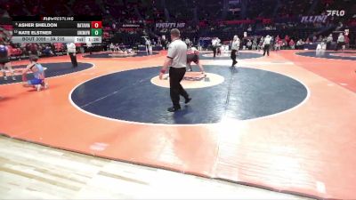 3A 215 lbs Champ. Round 1 - Asher Sheldon, Batavia vs Nate Elstner, New Lenox (Lincoln-Way West)