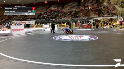 Junior Boys - 113 lbs Semis - Alex Salas, Matilda Torres High School Wrestling vs Phoenix Cruz