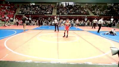 75 lbs Round Of 16 - Chief Bourne, Morris Wrestling Association vs Elena Valadez, Dark Cloud Wrestling Club