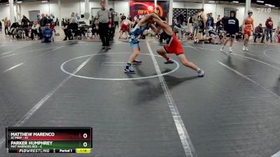 115 lbs Finals (2 Team) - Parker Humphrey, Mat Warriors Red vs Matthew Marenco, SC Prep