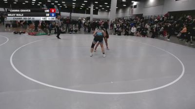 155 lbs Champ. Rd Of 32 - Cianna Graves, Lawrence Elite Wrestling Club vs Miley Walz, Immortal Athletics WC