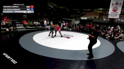 285 lbs Braeden Carroll, CMWA - Coastal Mountain Wrestling Association vs Solomon Zumbado, BAWA-Bay Area Wrestling Association