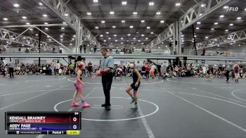 64 lbs Placement (4 Team) - Kendall Brahney, Crown City Queens Blue vs Addy Page, Central Pennies Grit