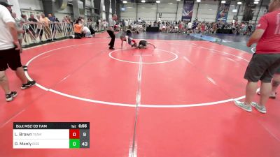 135 lbs Rr Rnd 3 - Lukas Brown, Team Bro Blue vs Dawson Manly, Ride Out Wrestling Club