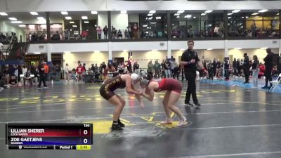 130 lbs Cons. Round 2 - Zoe Gaetjens, Gannon vs Lillian Sherer, Lock Haven