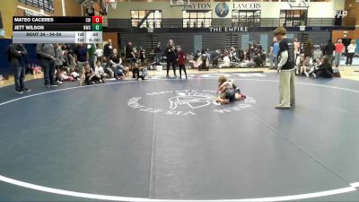 54-56 lbs Round 3 - Mateo Caceres, Charger WC vs Jett Wilson, Northside Wrestling Club