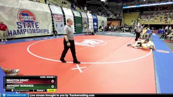 150 Class 1 lbs Cons. Round 1 - Braxton Ernst, Lafayette County vs Anthony Borghesi, Hancock