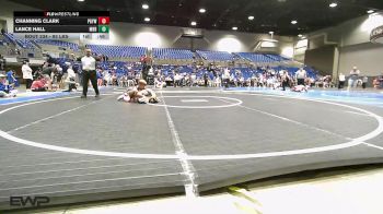 93 lbs Consi Of 4 - Channing Clark, Prairie Grove Youth Wrestling vs Lance Hall, Mighty Bluebirds
