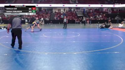 145 lbs Semifinal - Sarah Tomlinson, Meridian vs Natalia Cox, New Plymouth