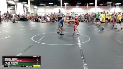 76 lbs Round 5 (6 Team) - Miles Kincaid, U2 Stars & Stripes vs Brody Girch, Warhawks Wrestling